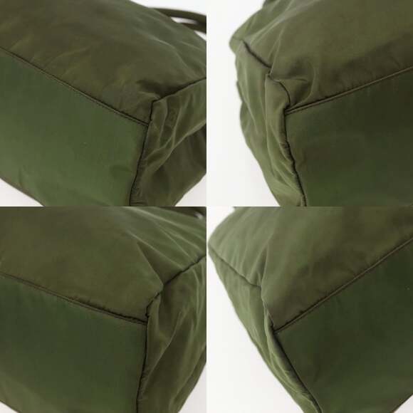 PRADA Hand Bag Nylon Khaki Silver - Picture 10 of 13